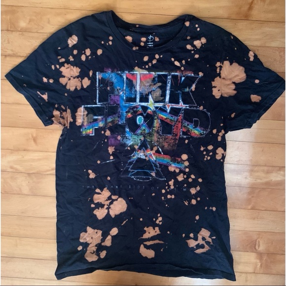 Tops - Pink Floyd Bleach Graphic Band Tee